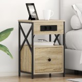 vidaXL Noptiere 2 pcs Stejar sonoma 40 x 31 x 60 cm Lemn compozit