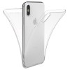 Husa 360 iPhone XS Max Silicon Transparent Fata+Spate, Protectie Socuri si Zgarieturi