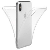 Husa 360 iPhone XS Max Silicon Transparent Fata+Spate, Protectie Socuri si Zgarieturi