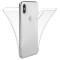 Husa 360&deg;compatibila iPhone XS Max (fata+spate) silicon, Transparent