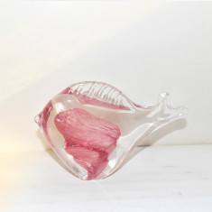 Statueta cristal sommerso fuzionat - Exotic fish - Ekenas Glasbruk Suedia