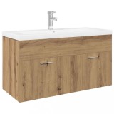 Cumpara ieftin Dulap pentru chiuveta cu chiuveta incorporata Artisan Stejar
