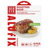 Pungi alimentare pentru friptura, cu clipsuri de inchidere, 25 x 38 cm, 8 buc / set