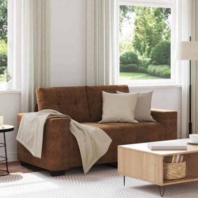 vidaXL Canapea pentru două persoane cu pernă Maro Piele artificială 4105120 foto