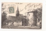 FV1 -Carte Postala -FRANTA- Caen, Les Halles et la Tour Le Roy, circulata 1904