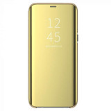 Cumpara ieftin Husa Telefon Flip Book Clear View Huawei P40 Lite E Gold