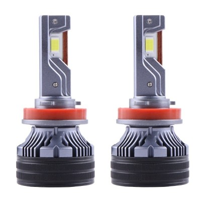 Set 2 LED-Uri Auto Techstar&amp;reg; P7Q, H11, 200W, 31000 Lumeni, 6000K, 12-24V, Unghi Fascicul 360&amp;deg;, CSP 3570, Canbus, Radiator Aluminiu, Racire Cooling Tec foto