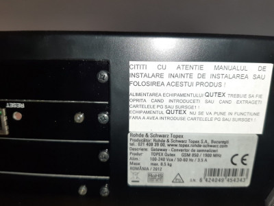 Vand Topex Qutex GSM 850/ 1900MHZ Rohde Schwarz- pret 400 de euro foto