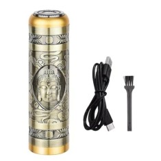 Aparat de ras, FOXMAG24, de dimensiuni reduse, portabil, cu lame oscilante, incaracare USB, auriu