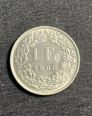 Moneda 1 franc 1968 Elvetia foto
