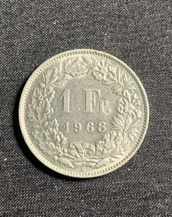Moneda 1 franc 1968 Elvetia