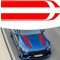 Set 2 stickere autoadezive Tuning, model &quot;Hood Stripes V1&quot;, dimensiune 85 x 12 cm, culoare Rosie FAVLine Selection