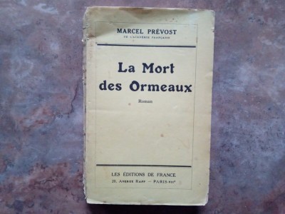 Marcel PREVOST - La mort des Ormeaux, 1937 foto