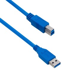 Cablu Imprimanta USB 3.0 tata A la micro B, 1.5m, albastru foto