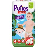 Scutece-chilotel Pufies Pants Fashion &amp;amp; Nature Maxi, Marimea 4, 9-15 kg, 44 buc