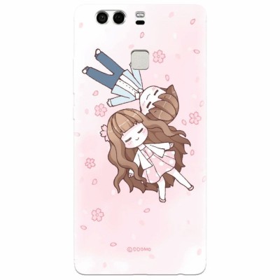 Husa silicon pentru Huawei P9, Cute Couple foto