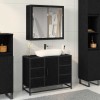VidaXL Set de mobilier pentru baie 2 pcs Stejar negru 80 x 33 x 60 cm 3402431