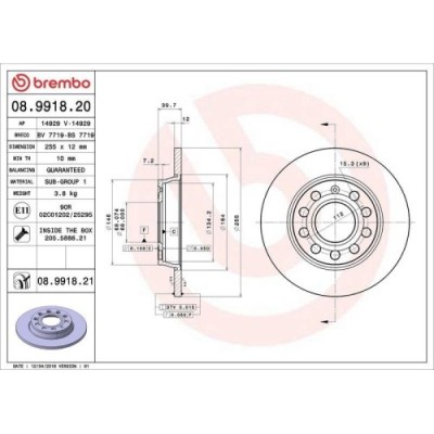 Set disc frana Audi A4 B6 (8e2) 11.00-12.05, A4 B6 Avant (8e5) 02.00-12.05, A4 B6 Convertible (8h7) 01.02-12.09, A4 B7 (8ec) 11.04-01.09, A4 B7 Avant foto