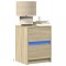 vidaXL Noptiere cu lumini LED, 2 buc., stejar sonoma, lemn prelucrat 852038