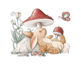 Cumpara ieftin Sticker decorativ Iepuras, Multicolor, 69 cm, 3843ST, Oem