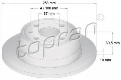 Disc frana OPEL ASTRA F Hatchback (53, 54, 58, 59) (1991 - 1998) TOPRAN 200 947 foto