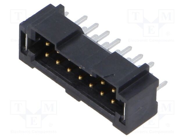 Conector PCB-PCB soclu tată 14 pini 2mm SAMTEC T2M drept THT aurit 2,6A