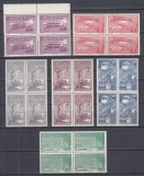 ROMANIA 1939 LP 132 CEFERIADA SERIA IN BLOC DE 4 TIMBRE MNH