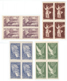 |Romania, LP 208/1947, Pacea, blocuri de 4 timbre, MNH