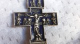 RUSIA MEDALION CRUCE CRUCIFIX email MASIV PECTORAL OPULENT de colectie VECHI rar