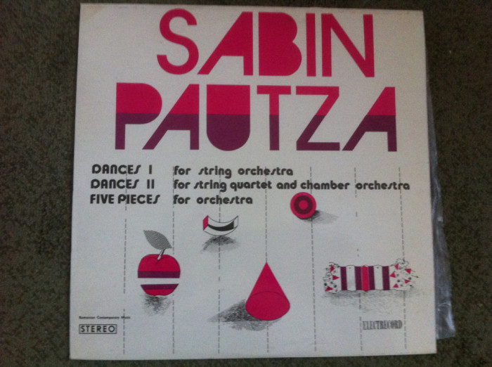 sabin pautza dances I / dances II / five pieces disc vinyl lp muzica clasica VG+