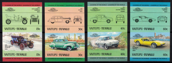 TUVALU VAITUPU 1985 - Masini de epoca celebre / serie completa MNH