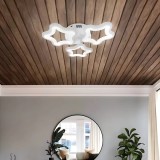 Lustra LED STELARIUM, 22W, 3 Stelute, lumina Rece, Alb