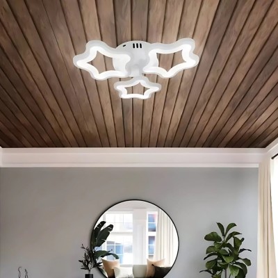 Lustra LED STELARIUM 22W, 3 Stelute, lumina Rece, Alb ModernLight Concept foto