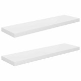 Cumpara ieftin Rafturi de perete, 2 buc., alb extralucios, 90x23,5x3,8 cm, MDF