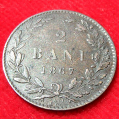 2 BANI 1867 WATT. DE COLECTIE. foto