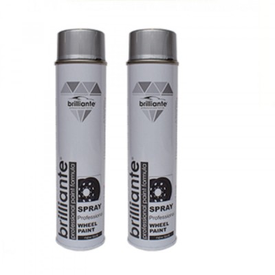 Pachet 2 x Vopsea Spray Brilliante pentru Jante Argintiu 600 ml foto