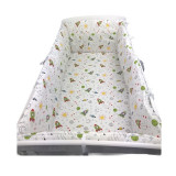 Lenjerie de pat bebelusi cu aparatori laterale pufoase Deseda Aventura &icirc;n spațiu pat 140x70 cm