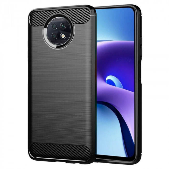 Husa pentru Xiaomi Redmi Note 9T 5G - Techsuit Carbon Silicone - Black