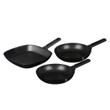 Cumpara ieftin Set 3 Tigai Berlinger Haus BH 7096 Monaco, Aluminiu Forjat, Inductie, Marmura, 20/24/28cm, Negru