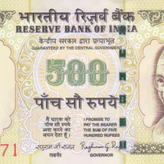Bancnota India 500 Rupii 2016 - P106x UNC ( simbol nou pentru rupie; litera R )