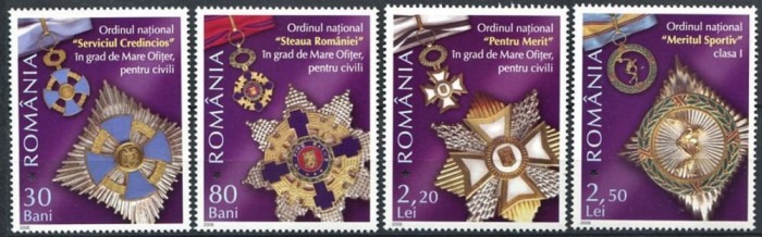C2325 - Romania 2006 - Medalii 4v. neuzat,perfecta stare