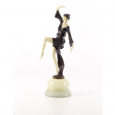 Dansatoare de toamna- statueta din bronz pe un soclu din marmura EX-7 foto