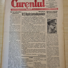 ziarul curentul nou 1 iunie 1938-carol al 2-lea,miron cristea,oravita