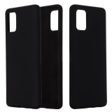 Husa protectie compatibila cu Samsung A71 Liquid Silicone Case Negru