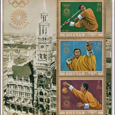 BHUTAN 1972 JOCURILE OLIMPICE MUNCHEN