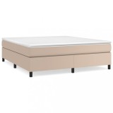 Cumpara ieftin Cadru de pat, cappuccino, 160x200 cm, piele ecologica