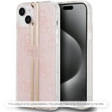 Husa pentru iPhone 16 - Guess IML Crossbody Cord Script MagSafe (GUHMP16SHCTSGNSP) - Pink