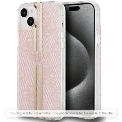 Husa pentru iPhone 16 - Guess IML Crossbody Cord Script MagSafe (GUHMP16SHCTSGNSP) - Pink foto