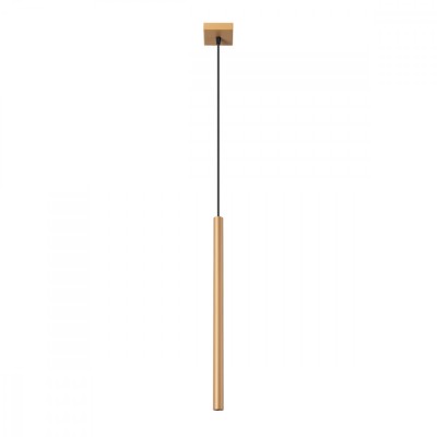 Lampă Suspendată Pastel De Aur Oțel 1 Bec Tub Modern De Interior foto