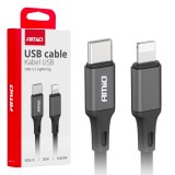 Cablu de &icirc;ncărcare USB-C - LIGHTNING IPHONE PD 20W 100cm FullLINK AMIO-03904